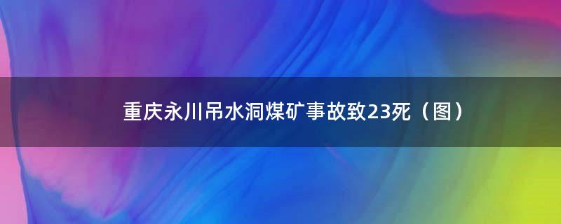 重庆永川吊水洞煤矿事故致23死（图）