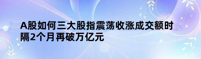 A股如何 三大股指震荡收涨 成交额时隔2个月再破万亿元