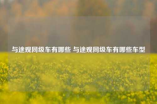 与途观同级车有哪些 与途观同级车有哪些车型