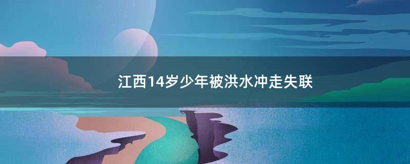 江西14岁少年被洪水冲走失联