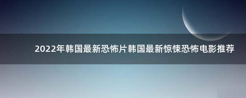 2022年韩国最新恐怖片 韩国最新惊悚恐怖电影推荐 